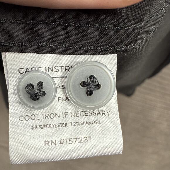 Mizzen+Main Leeward Shirt Mens XL Trim Fit Black Stretch Button Down Performance - Picture 9 of 9